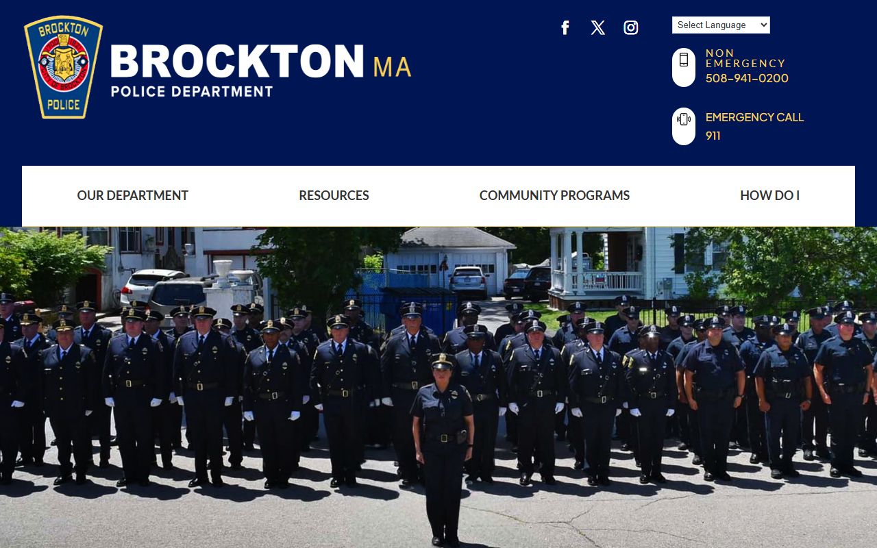 Brockton Police Department website for recent bookings and arrest records