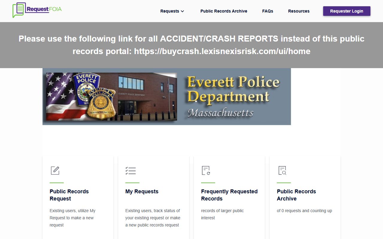 Everett Police FOIA request portal for recent bookings and arrest records