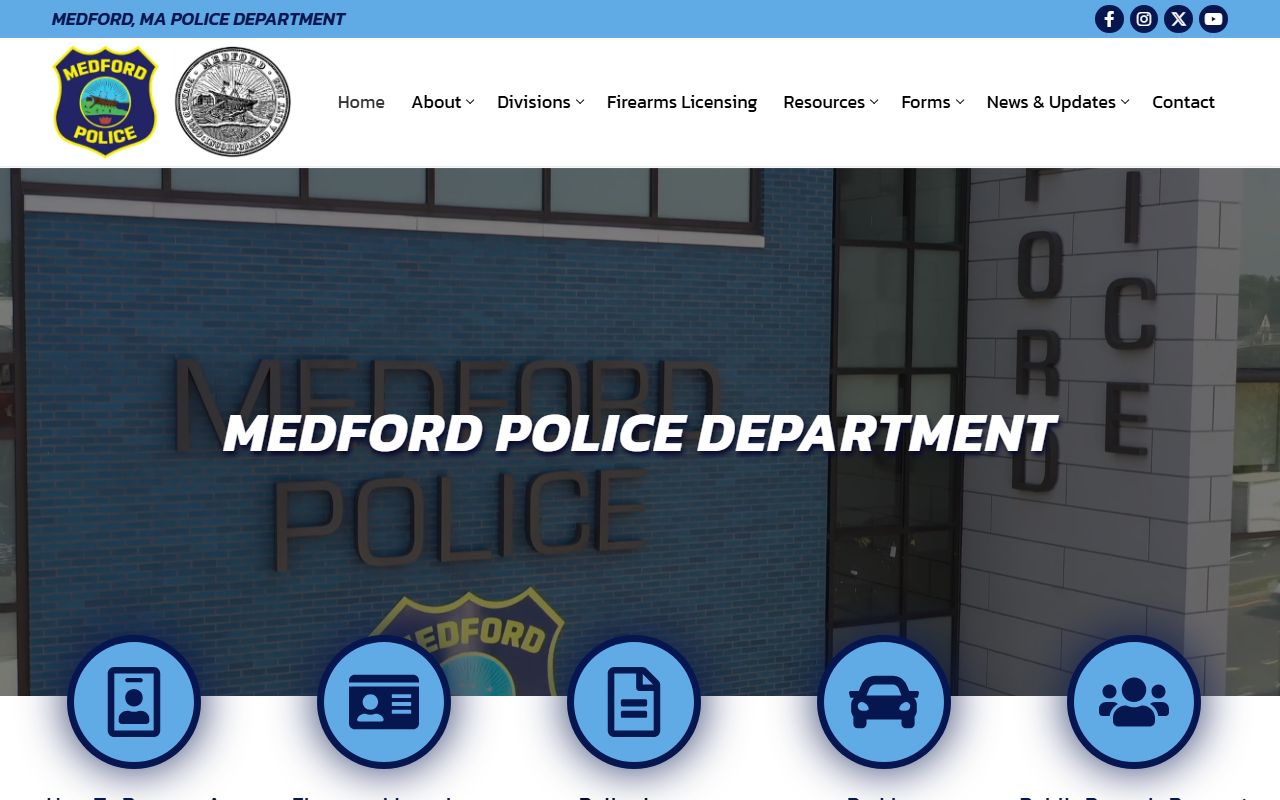 Medford Police Department website for recent bookings and arrest records