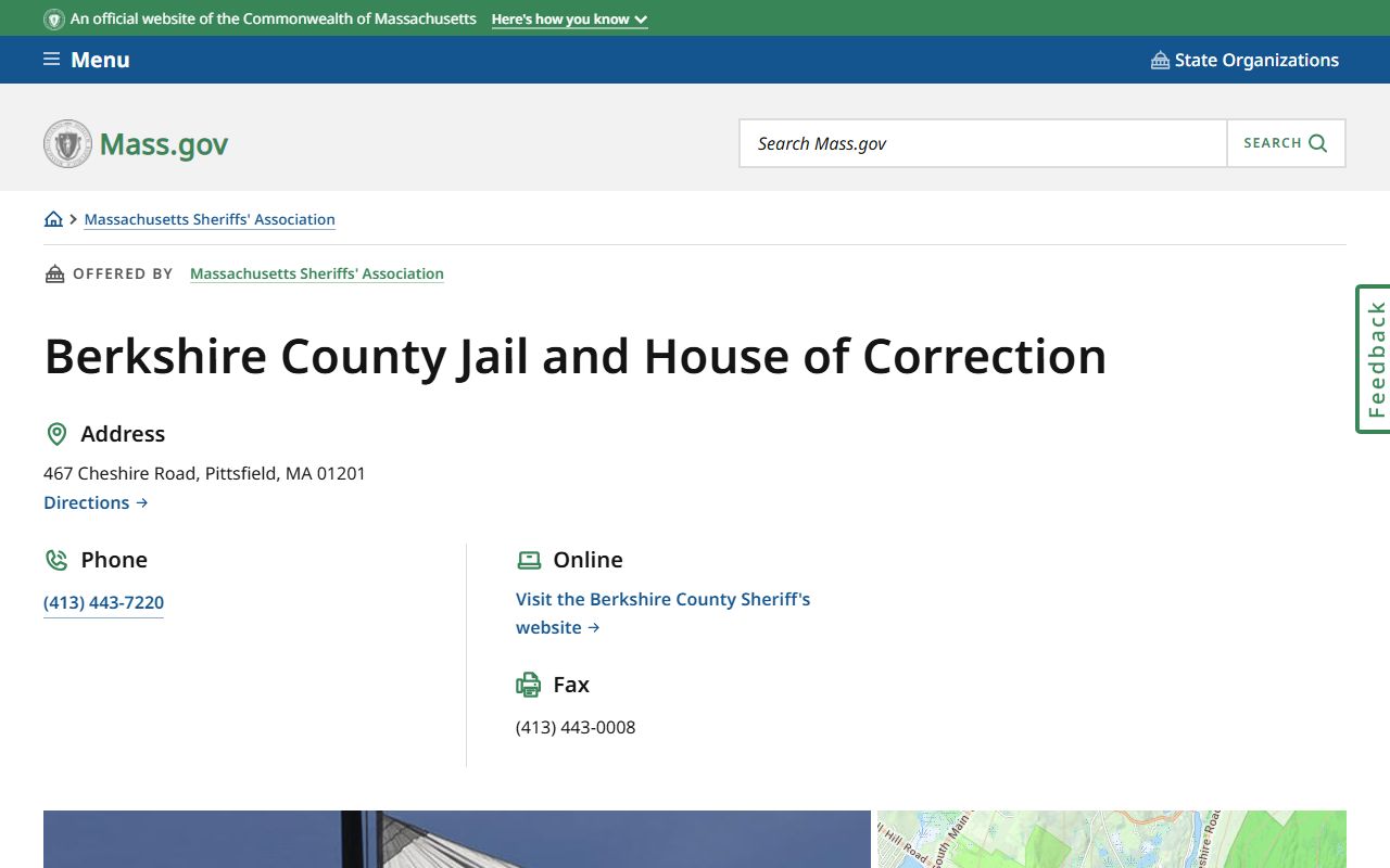 Berkshire County Jail and House of Correction facility information on mass.gov